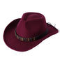 Unisex Woolen Western Cowboy Top Hat