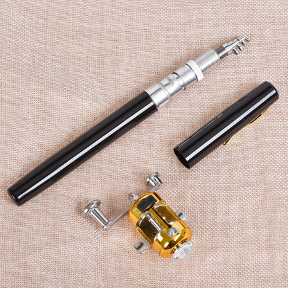 Pen-type Fishing Rod Micrometer Drum Two-piece Set Portable Pocket Ice Fishing Rod Sea Fishing Rod Fishing Gear Set