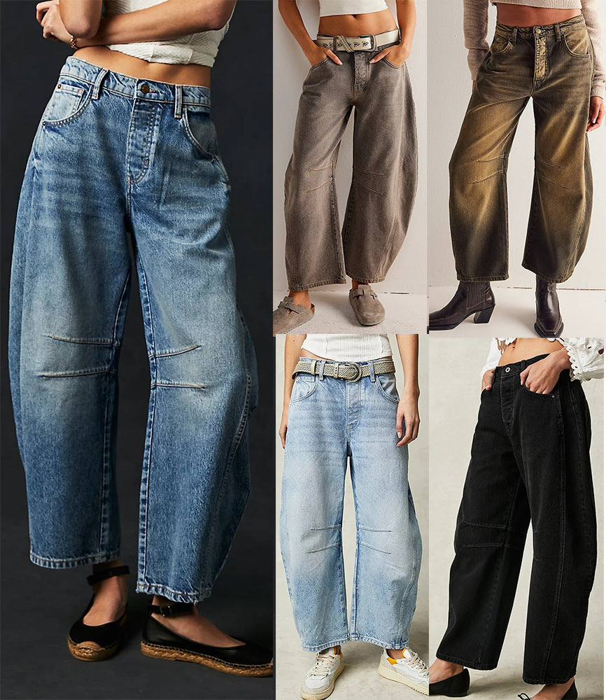 High Stretch Mid-Rise Wide Leg Jeans - PureSelect