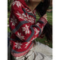 Women's Red Hooded Sweater for Winter