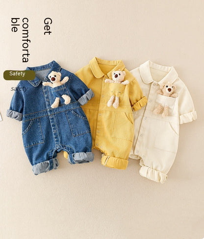 Stylish Denim Jumpsuit for Baby Boys – Perfect for Spring Festivals