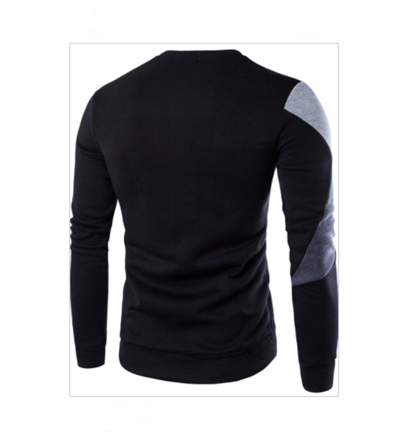 New Fashion Printed Casual O-Neck Slim Cotton Knitted Sweater for Men