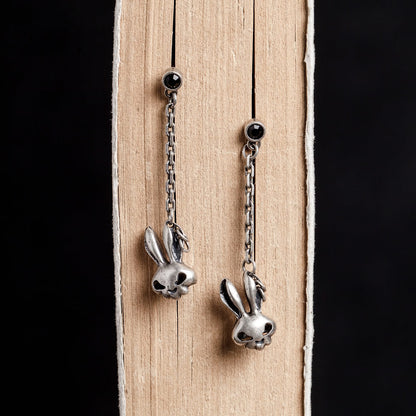 Retro Silver Rabbit Eardrop Jewelry