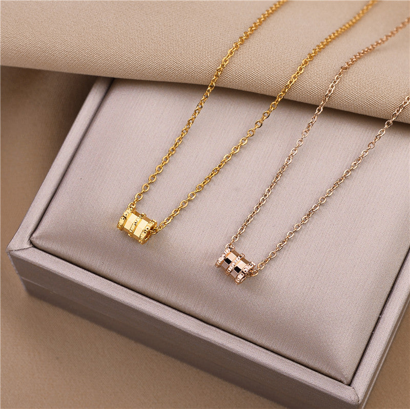 Small Waist Necklace Women's Gold-plated Short Clavicle Chain All-match Instafamous Pendant