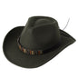 Unisex Woolen Western Cowboy Top Hat