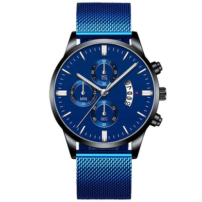 Men’s Luxury Business Quartz Watch with Mesh Band