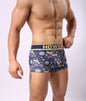 Elk Print Mid-Waist Men's Boxer Briefs