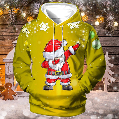 Men's Fashion Casual Printing Christmas Hoodie