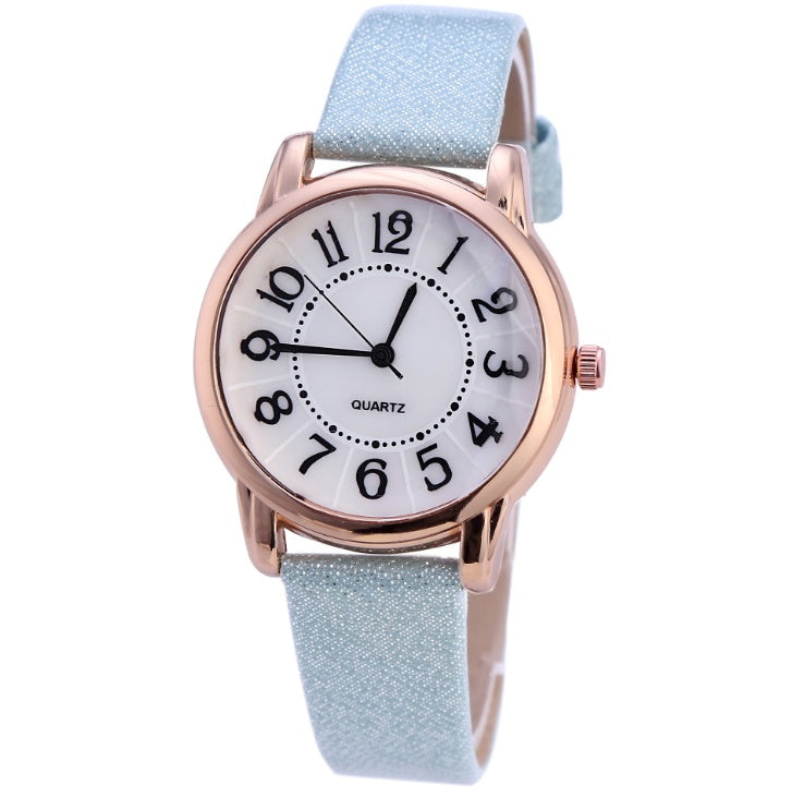 Luxury Women's Leather Strap Quartz Wristwatches – Simple Dial for Effortless Fashion