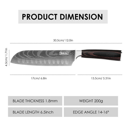 Qulajoy Santoku Knife – High Carbon Stainless Steel Chef Knife