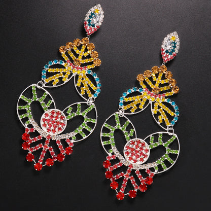 Exaggerated Mixed Color Trendy Earrings Personal Accessories