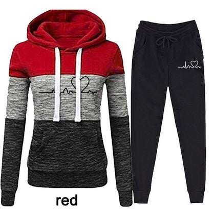 Casual Tracksuit Women Two Piece Set Suit Female Hoodies