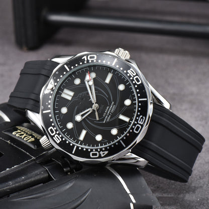 Men's 3-pin Mechanical Transparent Watch