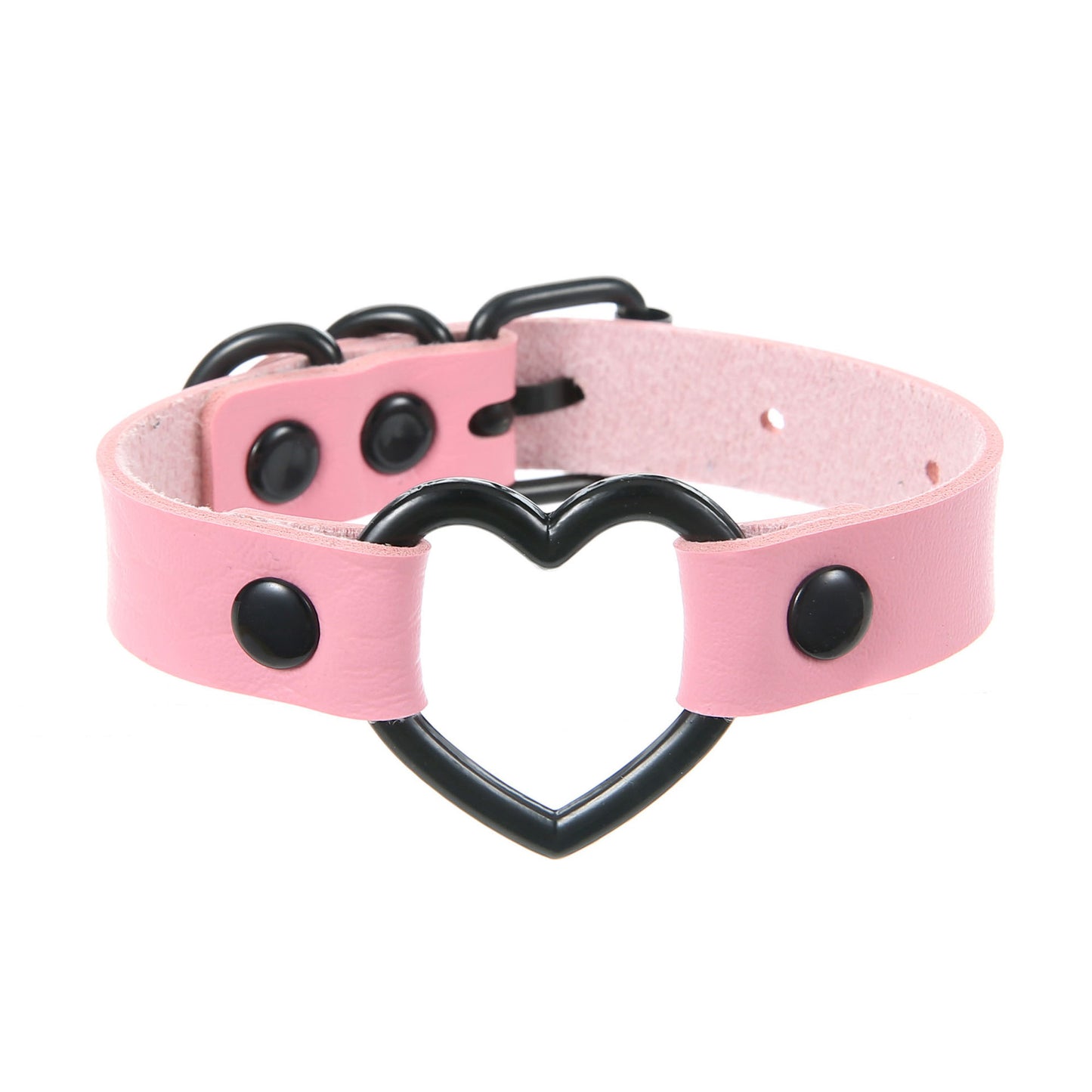 Punk Couple's Heart Hollow Leather Bracelet