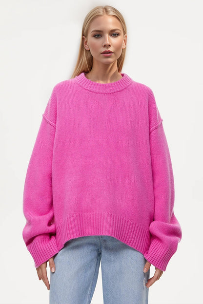 Basic Bae Round Neck Dropped Shoulder Sweater