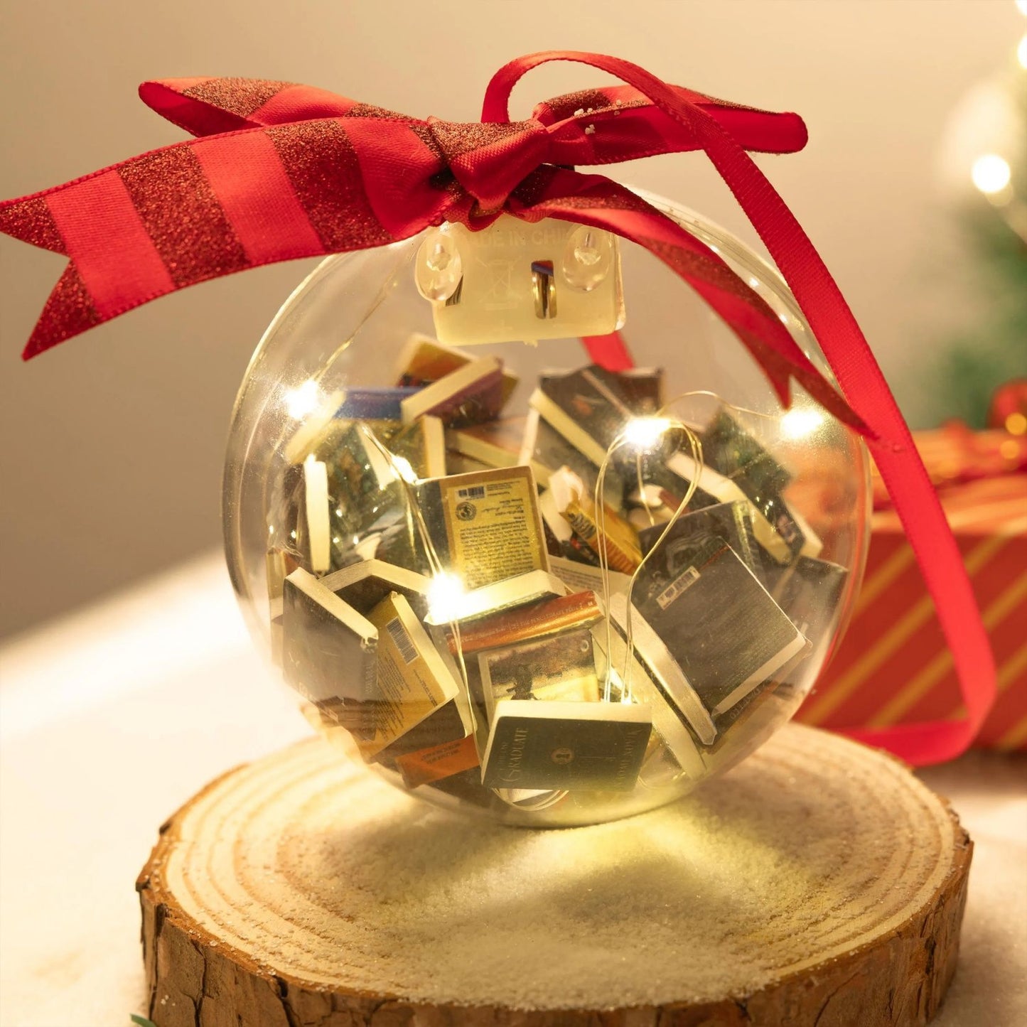 Christmas Decorations Christmas Ball Pendants Full Of Books