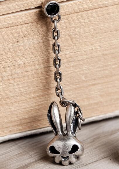 Retro Silver Rabbit Eardrop Jewelry