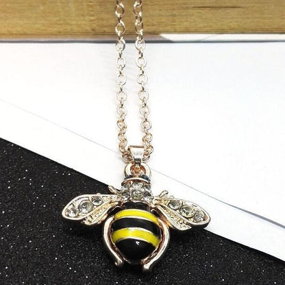 Bee Citrine Dripping Oil Women's Necklace