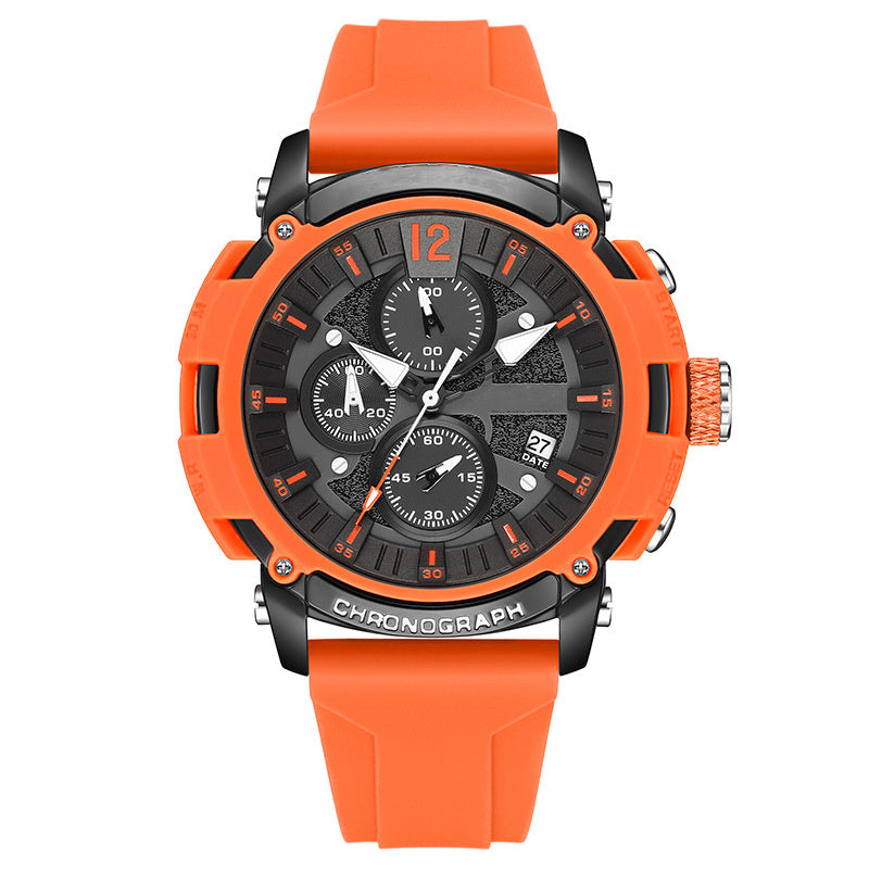 Men’s Multi-function Timing Luminous Waterproof Calendar Watch for Students