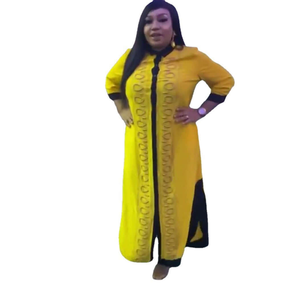 African Women's Stretch Dress with Elegant Style