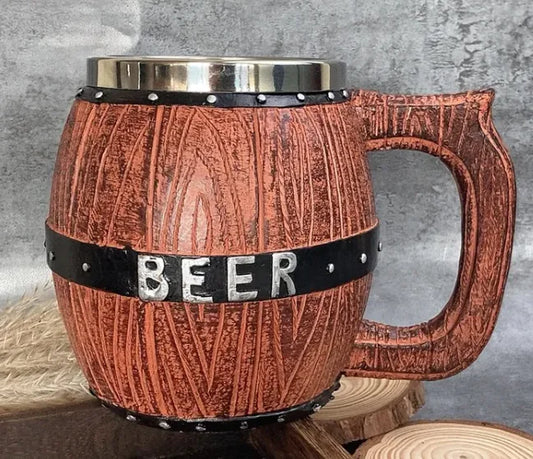 Simulation Barrel Cup – Creative Large Capacity Beer Mug - PureSelect