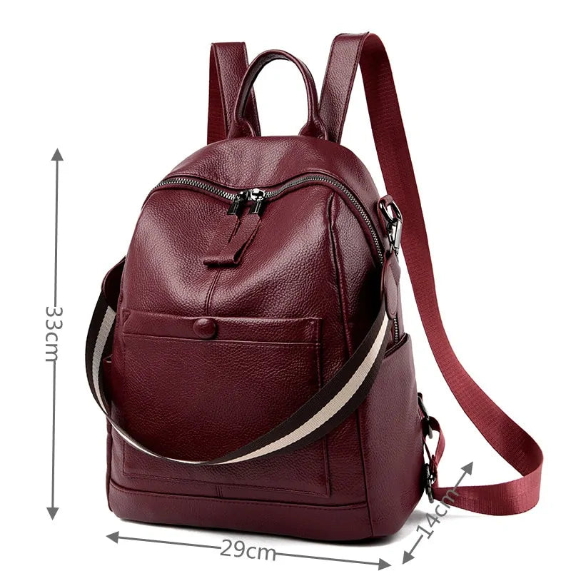 Women's Leather Backpacks - PureSelect