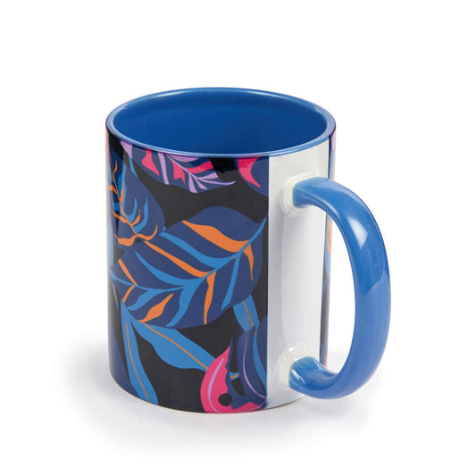 Vibrant Custom Photo Mugs with Colorful Handle Options