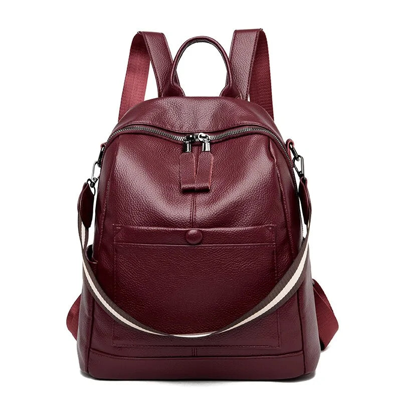 Women's Leather Backpacks - PureSelect