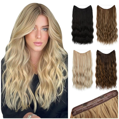 SARLA Synthetic Wave Clip-In Hair Extensions - PureSelect