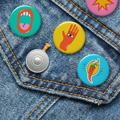 Button pin badges