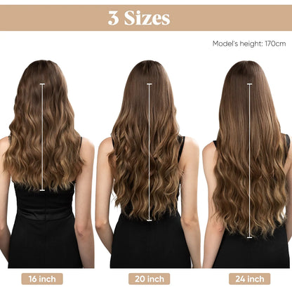 SARLA Synthetic Wave Clip-In Hair Extensions - PureSelect