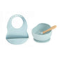 Colorful Silicone Feeding Set for Babies: Bib, Plate, Bowl, and Spoon - PureSelect