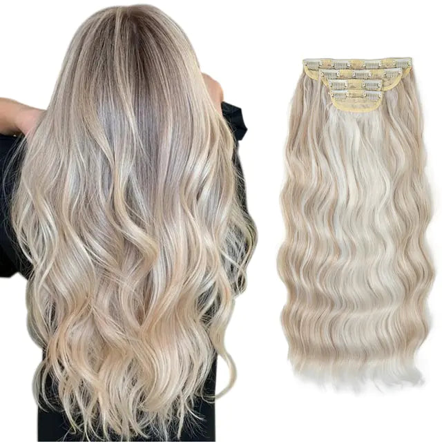 Synthetic Long Wavy Clip Hair Extensions - PureSelect