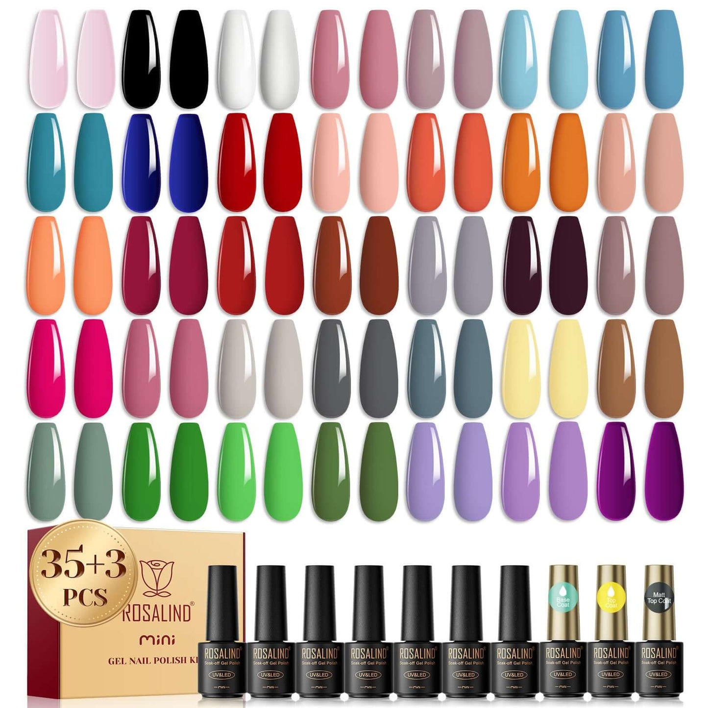 Nail Beauty Polish Gel Set (38 Bottles)