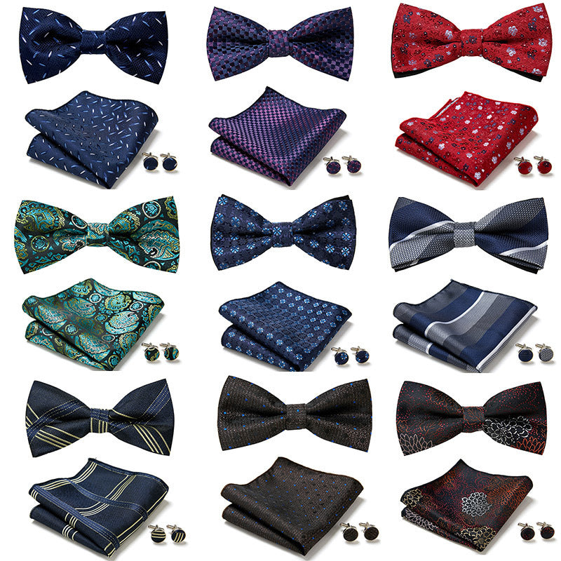 Three Piece Set Of Stylish Bow Ties