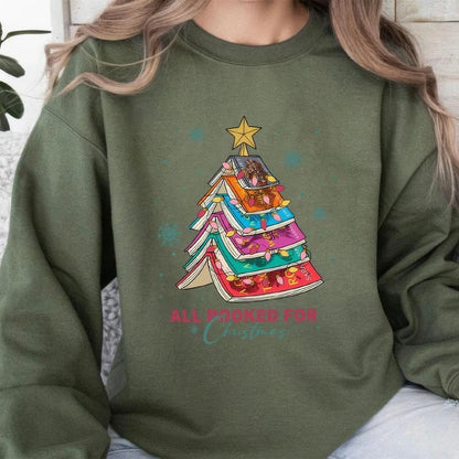 Christmas Letters Printing Casual Round Neck Sweater