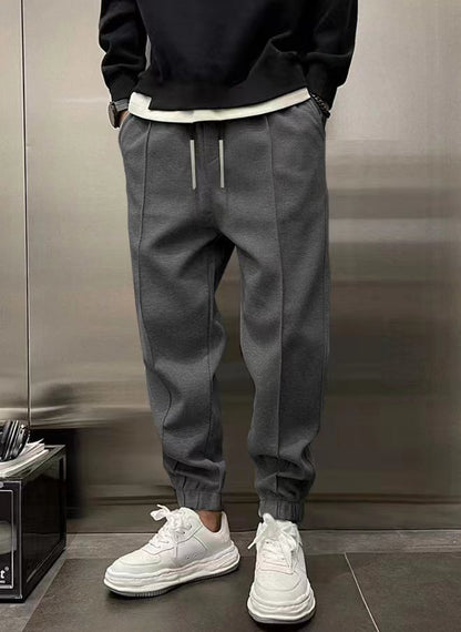 Thick Ankle-Tied Drawstring Leisure Sweatpants