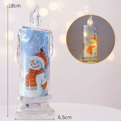 Christmas Transparent Electronic Candles Decorative Gifts