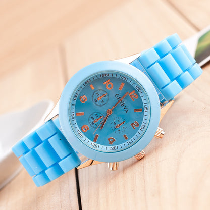 Trendy Silicone Couple's Quartz Watches