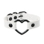 Punk Couple's Heart Hollow Leather Bracelet