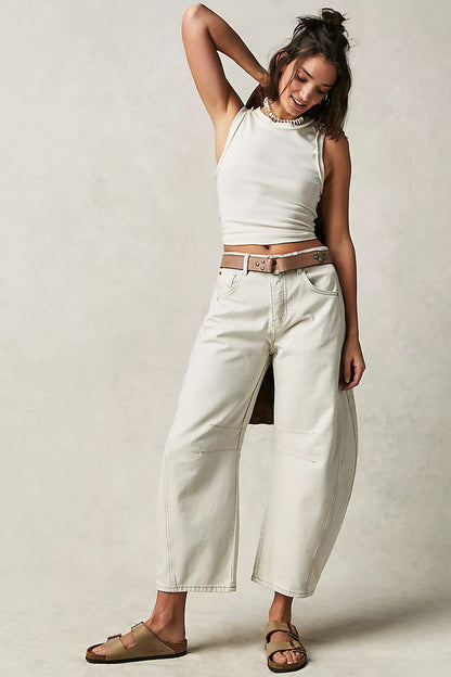 High Stretch Mid-Rise Wide Leg Jeans - PureSelect