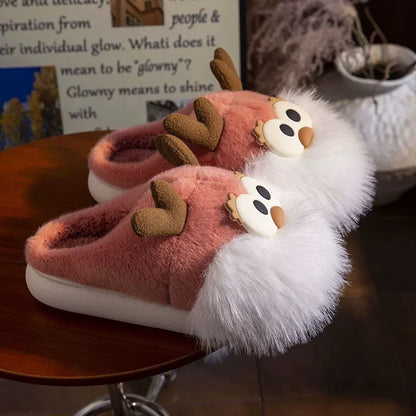 Plush Bearded Dragon Cotton Slippers