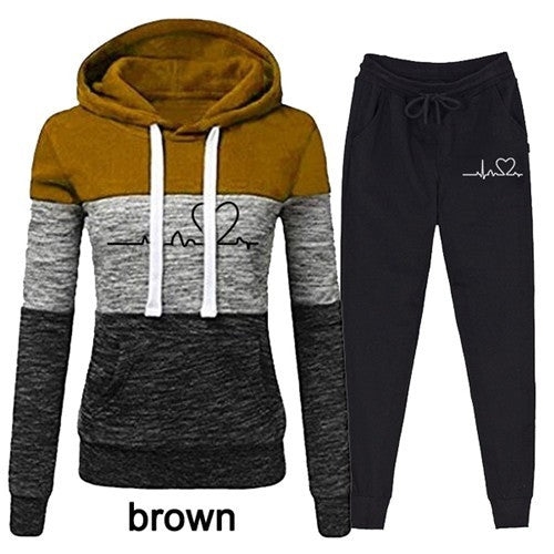 Casual Tracksuit Women Two Piece Set Suit Female Hoodies