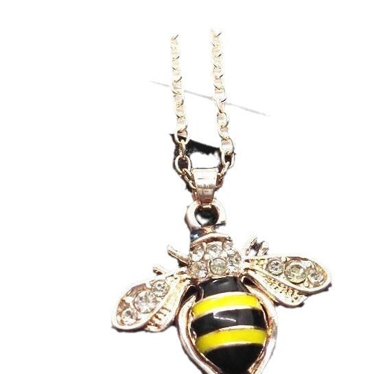 Bee Citrine Dripping Oil Women's Necklace