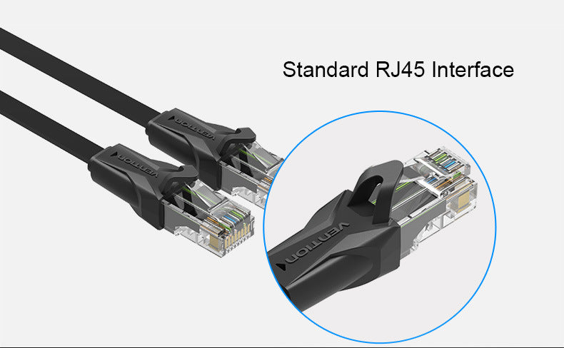 Flat Cat6 Pure Copper Gigabit Network Cable for Router and Computer