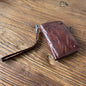 Pleated Youth Wallet Boys Short Leather Wallet