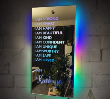 Personalized Name LED Mirror