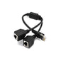 One-in-two Ethernet LAN Network Adapter Cable