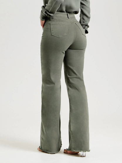 Slim Fit Stretch Flared Pants - PureSelect