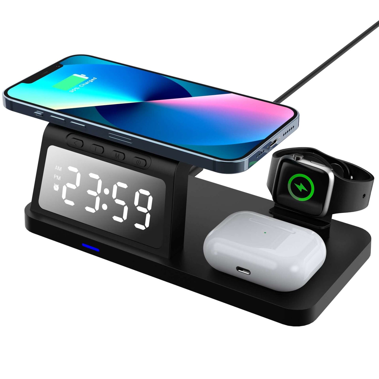 Four-in-One Clock Wireless Charger